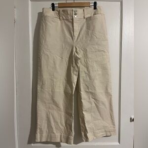 LOFT Cream Wide Leg Pant